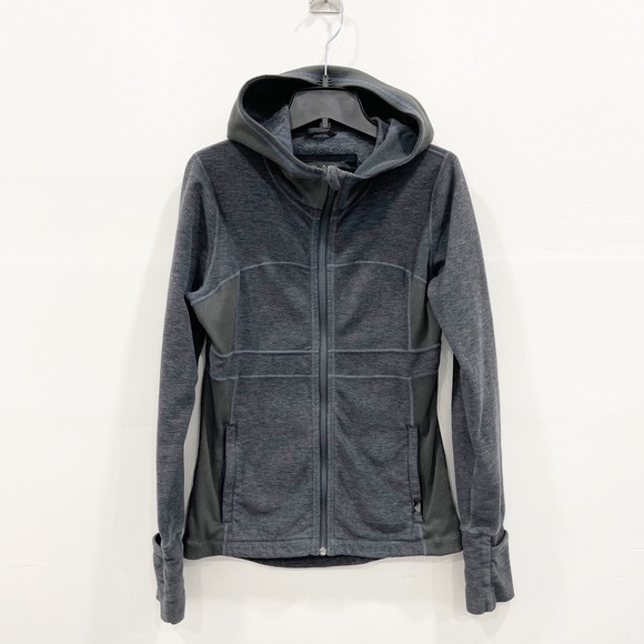 Prana Drea Fleece Jacket Charcoal Gray Hoodie Zip - Picture 3 of 9